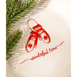 Тарелка новогодняя SL Home «Прекрасное время», d=23 см, обеденная, фарфор