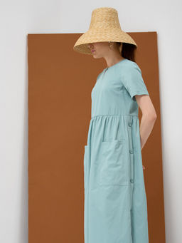 Платье хлопок OD-795-1 с планкой св.зеленое OD-795-1 - Tantino фото 6