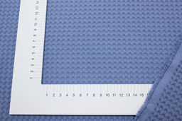 Вафельное премиум-полотно Italy цв.Светлый джинсово-голубой, ш.1.5м, хлопок-100%, 240гр/м.кв - Купава фото 3