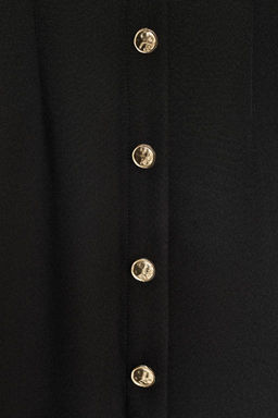 GOLD BUTTON CREPE MIDI DRESS - Zara фото 8