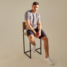 Футболка мужская MINAKU: Basic line MAN, размер 52, серо-голубая