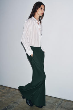 STRIPED COTTON - SILK SHIRT ZW COLLECTION - Zara фото 5