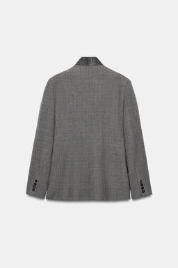 BLAZER ENTALLADA CUADROS ZW COLLECTION / Gris medio - Zara фото 6