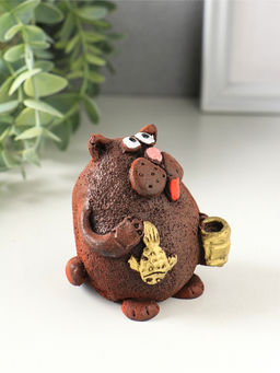Фигурка «Кот с кружкой», 7×5.5×6.5 см, МИКС