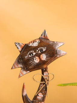 Сувенир на подставке «Киса», 25-27 см, дерево, МИКС