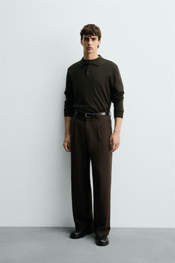 WOOL KNIT POLO SHIRT