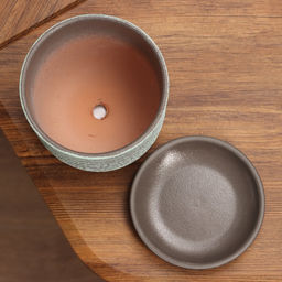 Горшок для цветов Лоза, 800 мл, d=12 см, h=10 см, керамика, с поддоном, цвет зелёно-серый бук - Simaland фото 4