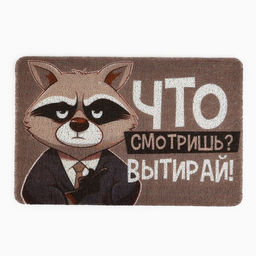 Коврик придверный «Что смотришь?»,, 38×58 см