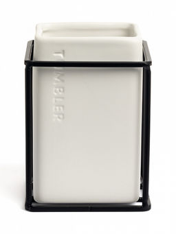 Стакан для зубных щеток белый керамика