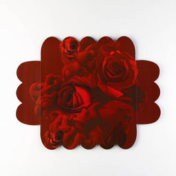 Цена за 5 шт. Коробка для печенья, кондитерская упаковка с PVC крышкой, «Розы», 20 х 30 х 8 см