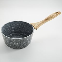 AK-71N Ковш алюминиевый 1,5л, индукция, антипригар покрытие "GREY MARBLE" 16см (6)