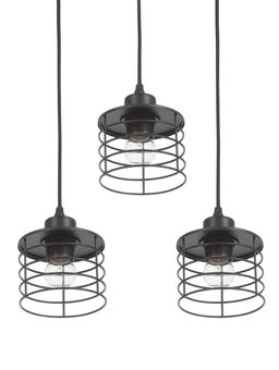 Светильник подвесной TR8075, 3хE27, 40 Вт, 58×12×104 см, чёрный