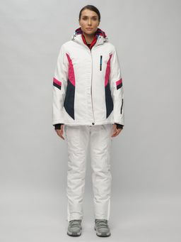 Горнолыжный костюм женский белого цвета 02201Bl - Chunmai фото 2