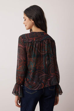 TRENDYOLMILLA Beyaz F?rf?r Detayl? Bisiklet Yaka Gomlek TWOSS25GO00141  фото 16