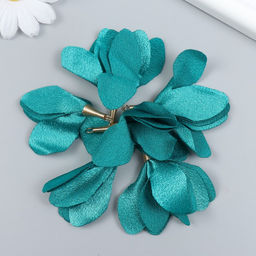 Декор для творчества текстиль Бутон, хвойно-зелёный, набор 6 шт., 6 см