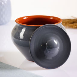 Горшочек для запекания с крышкой Вятская керамика, 900 мл, серый