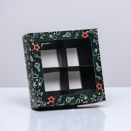 Цена за 2 шт. Коробка для 4 конфеты, 23 Февраля 12.6?12.6?3.5 см