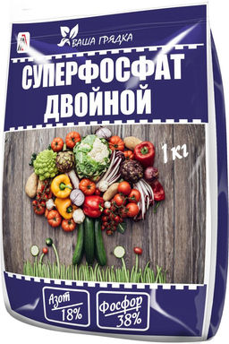 Суперфосфат Двойной (NP 18%-38%) 1кг (1упак/25шт) ВИКА