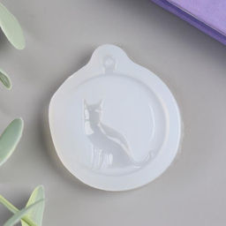 Цена за 2 шт. Молд силиконовый «Месяц и кошка» 4,5 × 4 см