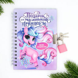 Блокнот детский на замочке, А6, 50 листов Новогодний подарок для принцессы! - Artfox фото 4