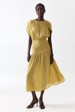 Vestido nido de abeja con capa decorativa - H&m фото 6