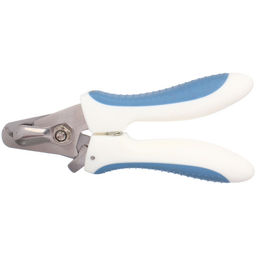 Когтерез для животных "ЛАПУСИКИ", коллекция БРО, прорезиненная ручка, цвет белый/голубой, 5.5*15.5см (блистер)