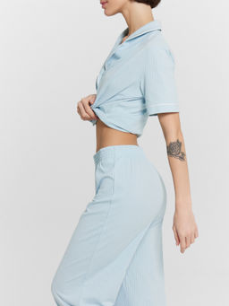 Пижама женская голубая в полоску голубая дымка 592523-1 - Mark formelle фото 8