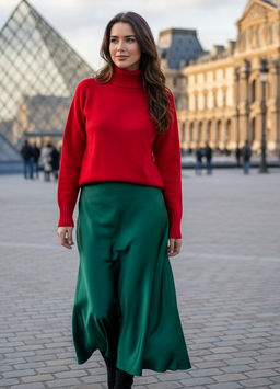 K13304 Джемпер (вязаный трикотаж) КРАСНЫЙ