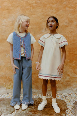 VESTIDO CON LINO ONDULINA CONTRASTES / Crudo - Zara фото 2