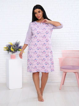 Сорочка теплая, футер с начесом, розовый (939-1) - Плиона фото 2