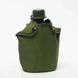 Фляжка армейская походная Adventure, 1 л, для воды, с котелком, пластиковая, зелёная