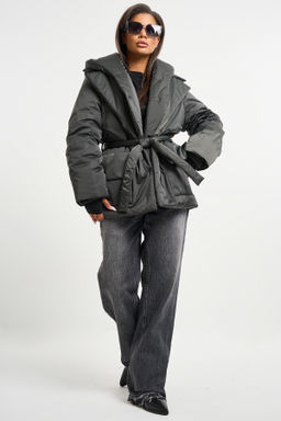 Куртка утепленная со съемным капюшоном торф