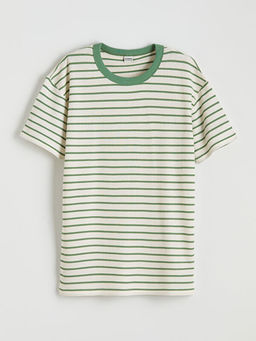 Bisiklet Yaka ?izgili Erkek ?ocuk Ti??rt