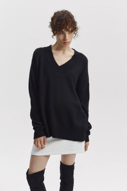 Джемпер вязаный с V-образным вырезом - Mollis фото 2