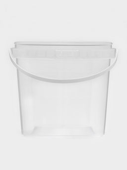 Цена за 100 шт. Ведро с ручкой одноразовое, пластик, 1 л, пищевое, прозрачное