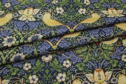 Перкаль Премиум (Digital) "Райские птички" (крупный рисунок) цв.синий, ш.1.45м, хл-100%