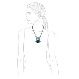 Короткое ожерелье из бусин с подвеской цвета ТОПАЗ - Модные истории фото 3