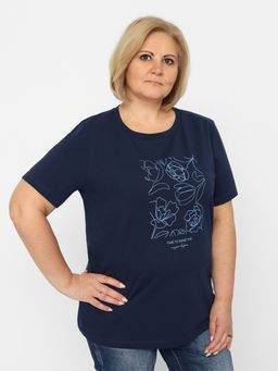 CRB wear/FSLW 60259-41 Футболка женская,темно-синий/Ex.Cherubino фото 4