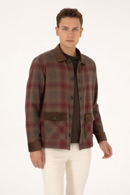 Erkek Kahverengi Ekoseli Bordo Cepli G_mlek - U.s. polo assn фото 3