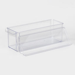 Контейнер для холодильника с крышкой IDEA, 10×30×10 см, пластик, прозрачный