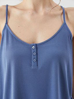 V Yaka Bask?l? Kad?n ?ortlu Pijama Tak?m?