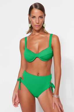 Yesil Balenli Dokulu Bikini Ustu TBESS23BU00066