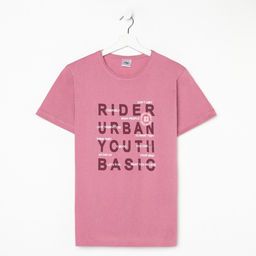 Футболка мужская, цвет розовый, размер 46