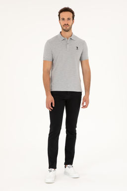 U. S. Polo Assn / Мужская серая меланжевая базовая футболка - U.s. polo assn фото 4