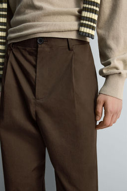 LIMITED EDITION CHINO TROUSERS WITH PLEATS - Zara фото 5