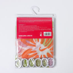 Штора для ванны Доляна Гавайская роза, 180?180 см, EVA