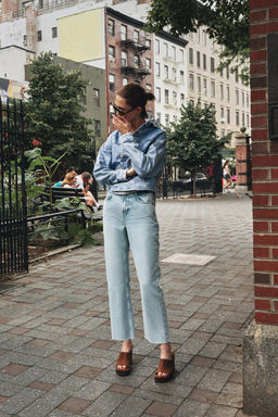 JEANS Z.02 STRAIGHT ANKLE HIGH-WAIST - Zara фото 20