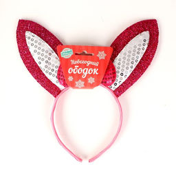 Карнавальный ободок «Зайка» с бантиком, МИКС