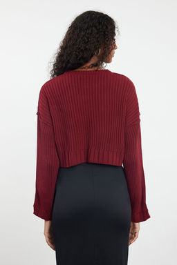 Ekru Super Crop Basic Triko Kazak TWOAW24KZ00275 - Trendyolmilla фото 13