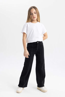 Широкие джинсовые брюки для девочек - Defacto фото 5